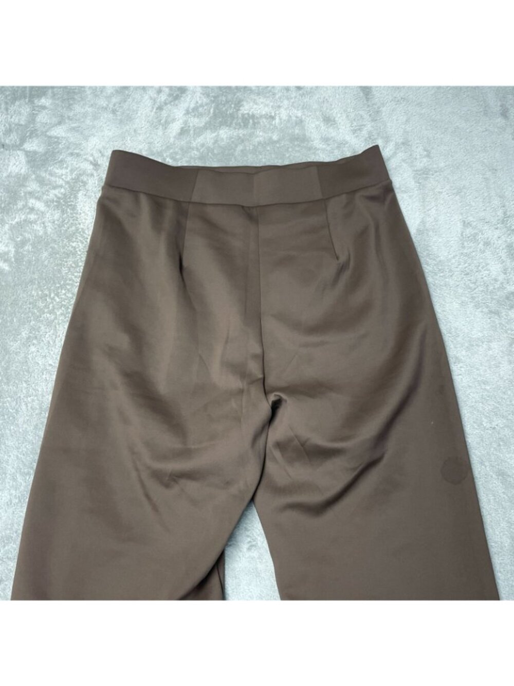 NWT Adidas Women's L Brown Wide-Leg Pants Scuba Pullon F1090 - Picture 12 of 15